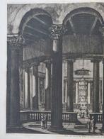 Luigi Rossini (1790–1857) - veduta dellInterno del Tempio, Antiek en Kunst