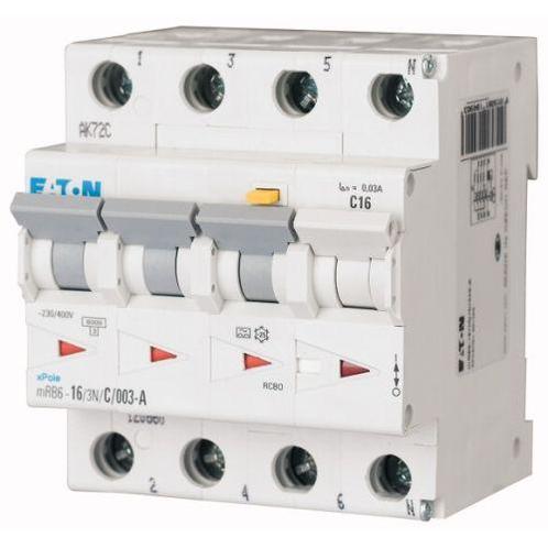 Eaton aardlekautomaat 3P+N 25A 300mA C-karakteristiek, Doe-het-zelf en Verbouw, Elektra en Kabels, Nieuw, Ophalen of Verzenden