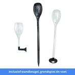 Voordeelset Solar LED lamp Fakkel met vlameffect 3 stuks, Tuin en Terras, Buitenverlichting, Kunststof, Verzenden, Minder dan 50 watt