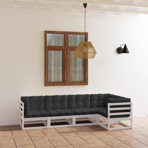 vidaXL 5-delige Loungeset met kussens massief grenenhout, Tuin en Terras, Tuinsets en Loungesets, Loungeset, Nieuw, Verzenden
