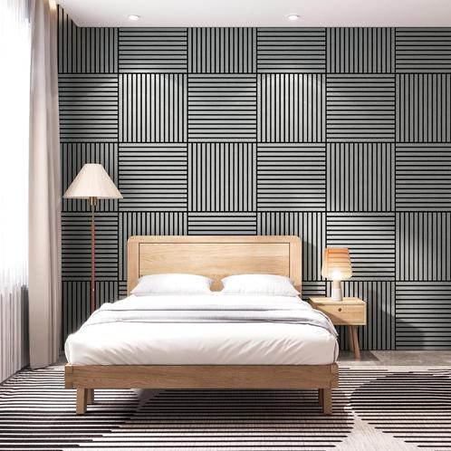 Akoestisch wandpaneel Vang 4 stuks 1,44 m² eikenkleurig lich, Huis en Inrichting, Woonaccessoires | Wanddecoraties, Nieuw, Verzenden