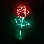 Roos Neon Bord Trouwerij Liefde Bloem Lamp LED 55cm, Verzenden, Nieuw