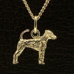 Gouden Duitse Jachtterrier met staart ketting hanger - klein, Verzenden, Nieuw