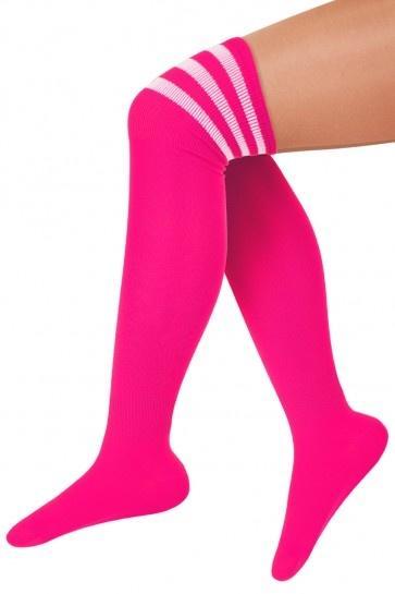 Cheerleader sokken pink/wit, Kleding | Dames, Carnavalskleding en Feestkleding, Nieuw, Ophalen of Verzenden