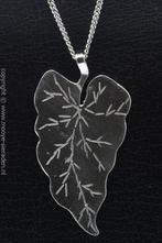 Zilveren Wingerd blad ketting hanger - groot, Verzenden, Nieuw