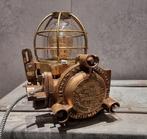 kokosha - Tafellamp - Brons Koper - Industrial Lamp, Antiek en Kunst