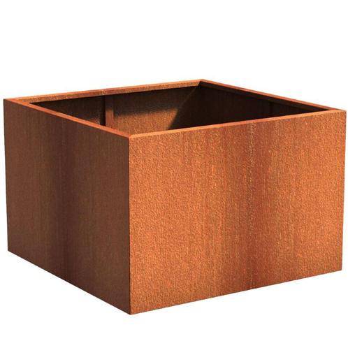 Cortenstaal plantenbak 120x120x80cm - Met bodem, Tuin en Terras, Bloembakken en Plantenbakken, 60 cm of meer, 100 cm of meer, Tuin