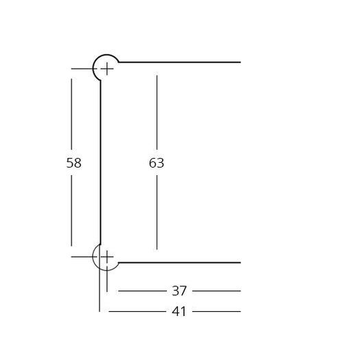Glasklem Porto Select glas/wand 90° zonder flens - RVS, Huis en Inrichting, Badkamer | Complete badkamers, Nieuw, Ophalen of Verzenden