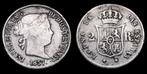 Spanje. Isabel II. 2 Reales Sevilla 1857 (Zonder