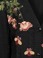 Vest Bloemen Zwart, kort damesvest, Verzenden, Nieuw
