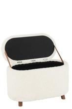 Poef - Hout - Opbergruimte - Teddy 80cm