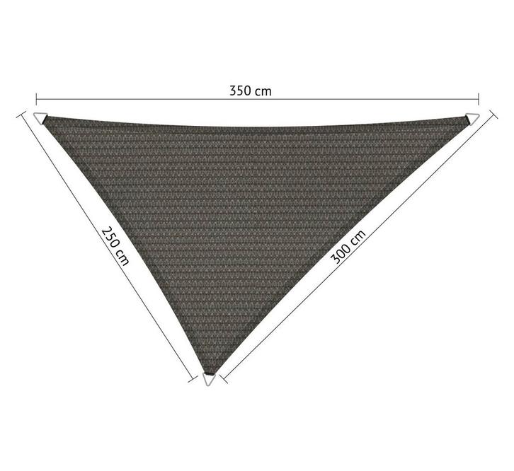 Premium schaduwdoek 2.5x3x3.5m driehoek waterdoorlatend...., Tuin en Terras, Schaduwdoeken