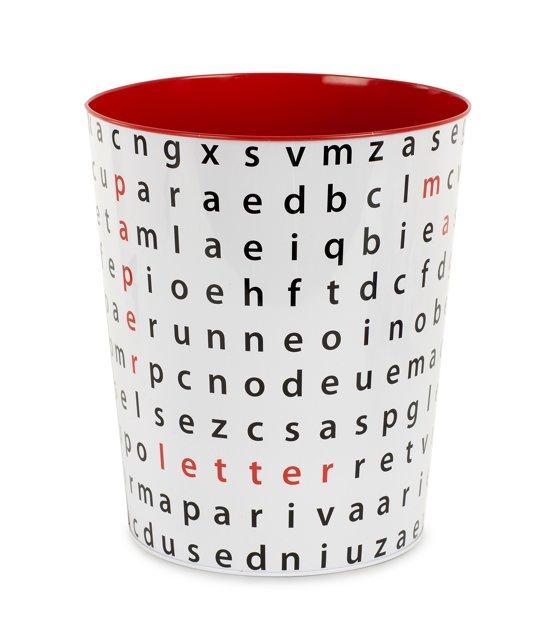 Balvi Letter Soup Prullenbak - Tin, Huis en Inrichting, Woonaccessoires | Prullenbakken, Verzenden