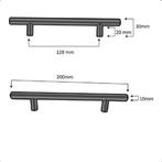 Handgreep Denver 128 mm RVS Goud, Huis en Inrichting, Verzenden, Nieuw