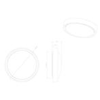 LED Plafondlamp - Badkamerlamp - Trion Clirno - 18W - Warm, Huis en Inrichting, Lampen | Plafondlampen, Ophalen of Verzenden, Nieuw