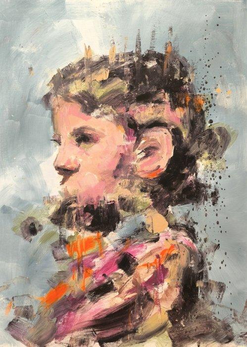 Geranio Paola - Meditation 04 - No Reserve, Antiek en Kunst, Kunst | Schilderijen | Modern