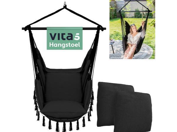 Veiling - Vita5 XXL Hangstoel Incl. 2 Kussens Hangmatstoel t, Tuin en Terras, Tuinstoelen, Nieuw