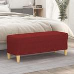 vidaXL Bankje 100x35x41 cm stof wijnrood, Verzenden, Nieuw, Stof, Minder dan 150 cm