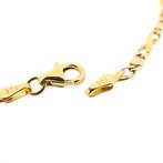 Bicolor gouden infinity schakel ketting | 49,5 cm, Sieraden, Tassen en Uiterlijk, Kettingen, Ophalen of Verzenden, Gebruikt, Overige kleuren