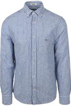 Gant Casual Overhemd Streep Linnen Blauw maat M Heren, Verzenden, Nieuw, Blauw, Gant