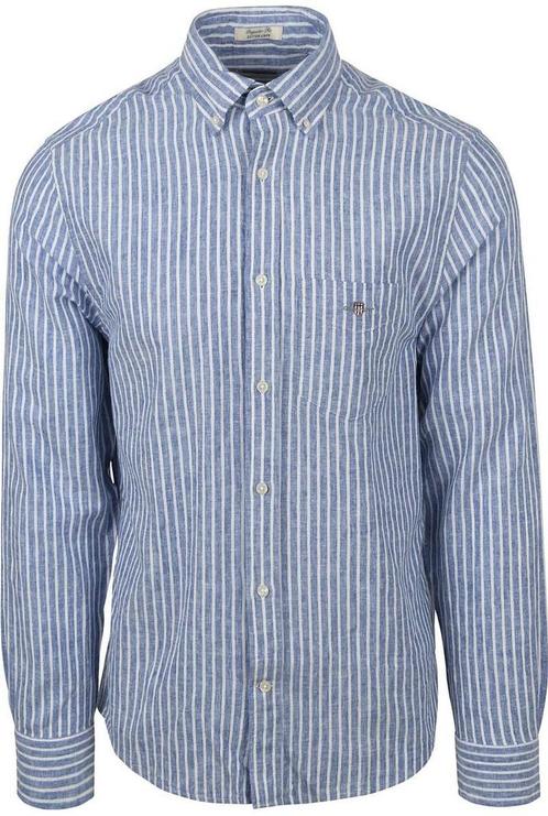 Gant Casual Overhemd Streep Linnen Blauw maat M Heren, Kleding | Heren, Overhemden, Blauw, Nieuw, Verzenden