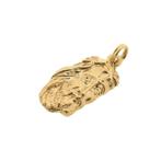Gouden hanger met gezicht van Jezus (Hanger of bedel), Ophalen of Verzenden, Gebruikt, Goud, Overige merken