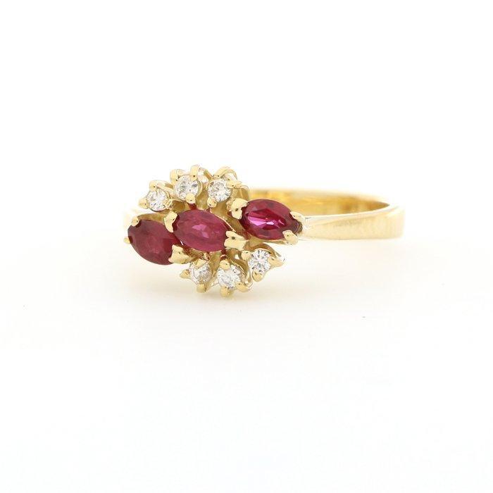 Zonder Minimumprijs - Ring - 18 karaat Geel goud - 0.75ct., Sieraden, Tassen en Uiterlijk, Ringen
