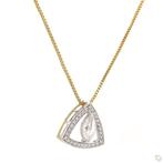 Hanger - 14 karaat Geel goud - 1.29ct. tw. Diamant