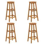 Barkrukken Acaciahout Set | OP=OP | Restaurant/Cafe, Met voetsteun, 60 tot 90 cm, Nieuw, Ophalen of Verzenden