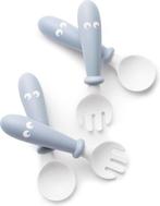 BABYBJÖRN Babylepel en Vork, 4-delig Pastelblauw, Huis en Inrichting, Keuken | Servies, Verzenden, Nieuw