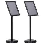 vidaXL Posterstandaards 2 pcs Zwart 32.5 x 24 x 78 cm, Huis en Inrichting, Kasten | Vitrinekasten, Verzenden, Nieuw