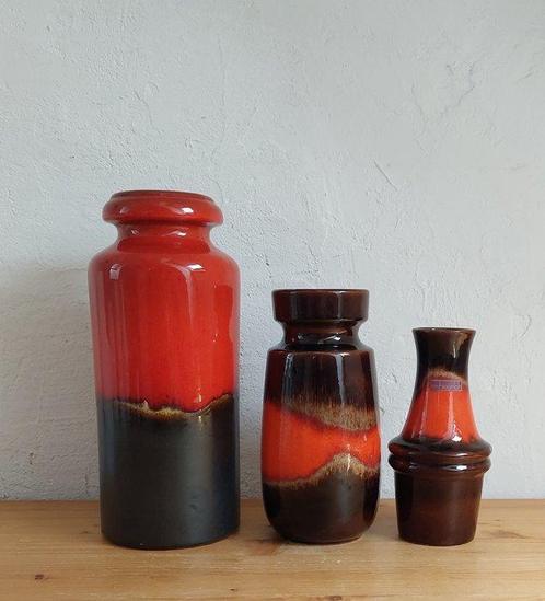 Scheurich - Vaas - Keramiek - Drie vintage vazen, Antiek en Kunst, Kunst | Designobjecten