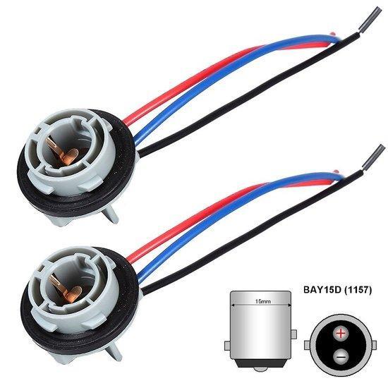 2 Lamphouders  1157 - BAY15d, Auto diversen, Auto-accessoires, Verzenden
