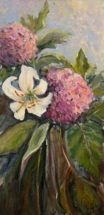 Europese school (XX) - Lily and Hydrangeas, Antiek en Kunst