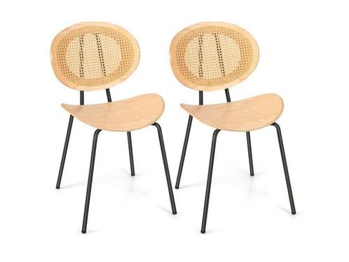 Set van 2 Rotan Eetkamerstoelen - 47 x 47 x 83 cm (L x B x, Huis en Inrichting, Woonaccessoires | Overige, Nieuw, Verzenden