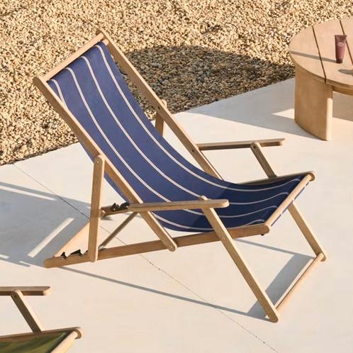*WOONWINKEL* Kave Home Vilara Houten Retro Strandstoel Inkla, Tuin en Terras, Tuinsets en Loungesets, Nieuw, Verzenden