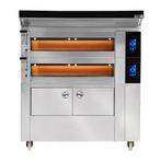 GGM Gastro | Bakkerij-/pizzaoven - Touch - 2 bakkamers - |, Onderbouw afzuigkap, Verzenden, Nieuw, Inbouw