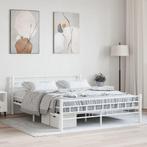 vidaXL Bedframe metaal wit 160x200 cm, Verzenden, Wit, 200 cm, Metaal
