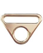 Metalen D-Ring Driehoek Goud 40 mm (2 stuks), Nieuw
