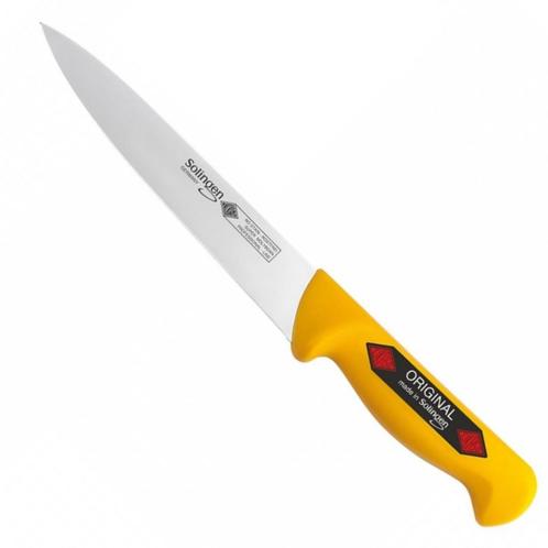 Eikaso Solingen Vleesmes 16 cm - Stijf Lemmet - Geel Hand..., Huis en Inrichting, Keuken | Bestek, Nieuw, Ophalen of Verzenden