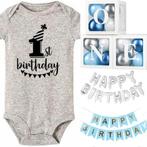 Eerste verjaardag kleding en decoratie set zilver, blauw en, Kinderen en Baby's, Verzenden, Nieuw, Sweet-One, Setje