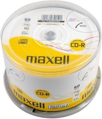 Maxell CD-R 700 MB Inkjet Printable 50 stuks, Computers en Software, Beschrijfbare discs, Nieuw, Verzenden