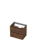 Onderkast INK 2 laden greeploos met houten keerlijst 60 cm x, Doe-het-zelf en Verbouw, Sanitair, Ophalen of Verzenden, Nieuw, Bad