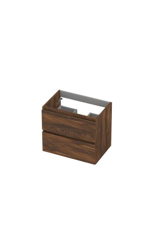 Onderkast INK 2 laden greeploos met houten keerlijst 60 cm x, Doe-het-zelf en Verbouw, Sanitair, Bad, Nieuw, Ophalen of Verzenden