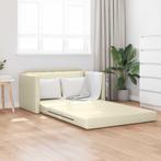 vidaXL Sofa Bed Crème 124 x 71 x 78 cm Kunstleer, Huis en Inrichting, Verzenden, Nieuw, Leer, Minder dan 150 cm