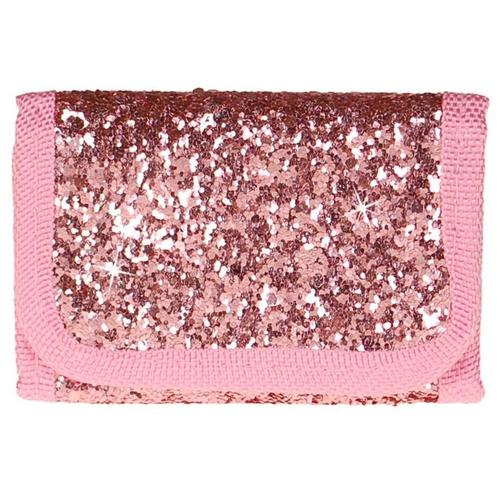 Portemonnee roze met glitters NIEUW, Sieraden, Tassen en Uiterlijk, Portemonnees, Roze, Nieuw, Ophalen of Verzenden