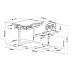 Kinderbureauset Sala kindertafel met 1 stoel grijs en wit [e, Kinderen en Baby's, Kinderkamer | Tafels en Stoelen, Verzenden, Nieuw