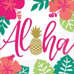 Hawaii Servetten Aloha 33cm 16st, Verzenden, Nieuw