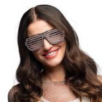 Zwarte Bril Gestreept Glitters, Verzenden, Nieuw