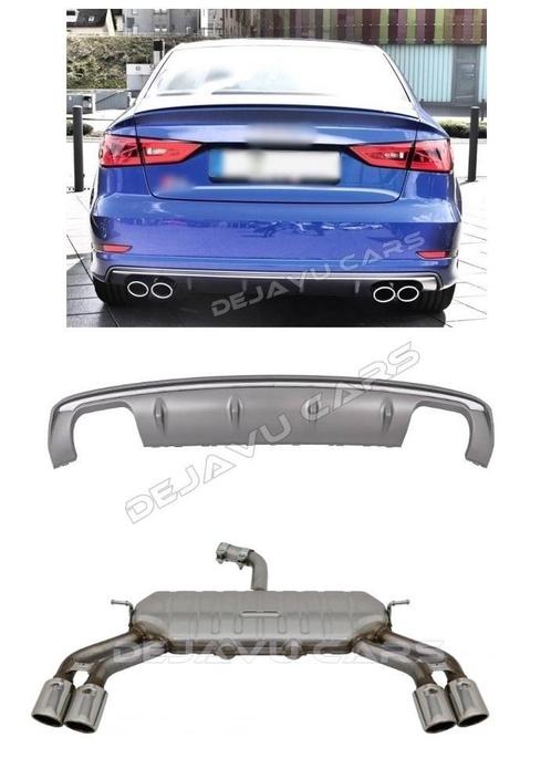 S3 Look Diffuser + Uitlaat systeem voor Audi A3 8V S line, Auto diversen, Tuning en Styling, Ophalen of Verzenden